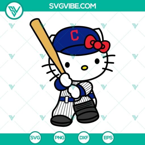 hello kitty cleveland guardians svg kitty guardians svg png dxf eps 7 mockup