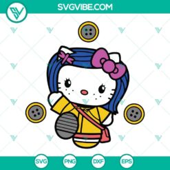 Cartoons, Disney, SVG Files, Hello Kitty Coraline SVG Files, Kawaii Kitty Cat 3