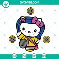 Disney, SVG Files, Coraline Jones And Cat SVG Download, Coraline SVG Images, 3