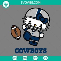 Cartoons, Sports, SVG Files, Hello Kitty Dallas Cowboys SVG File PNG EPS DXF 21