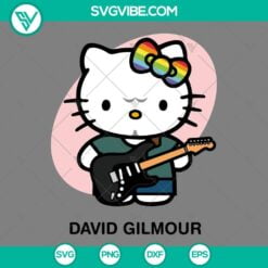 Cartoons, Musics, SVG Files, Hello Kitty David Gilmour SVG Files, David Gilmou 12