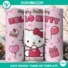 Hello Kitty Day Happy Birthday 20oz Tumbler Wrap PNG File with cute Hello Kitty themed design, perfect for birthday celebrations.