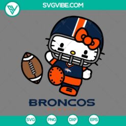 Cartoons, Sports, SVG Files, Hello Kitty Denver Broncos SVG Images PNG EPS DXF 2