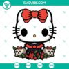Dia De Los Muertos Hello Kitty Skull SVG perfect for Halloween theme, featuring Hello Kitty with Day of the Dead sugar skull design.