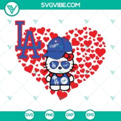 Baseball, Sports, SVG Files, Hello Kitty Dodgers Svg, Los Angeles Dodgers Svg, 5