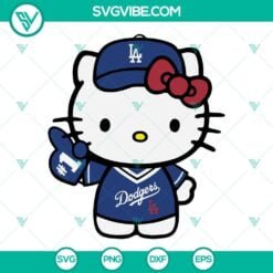 hello kitty dodgers svg los angeles dodgers svg dodgers baseball shirt svg bundle 9 mockup