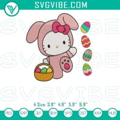 Easter Embroidery Designs, Embroidery Designs, Hello Kitty Easter Bunny 10