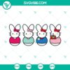 Hello Kitty Easter Peeps SVG file with bunny and cute Happy Easter design, perfect for Easter crafts and decorations.