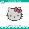 Hello Kitty face embroidery file, cute Sanrio Hello Kitty design for embroidery projects.