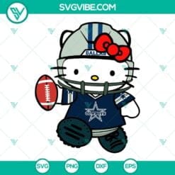 hello kitty football svg bundle hello kitty la rams svg hello kitty dallas cowboys svg hello kitty houston texans svg 4 mockup