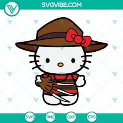 Cartoons, Halloween, SVG Files, Hello Kitty Jason Voorhees SVG Download Bundle, 4