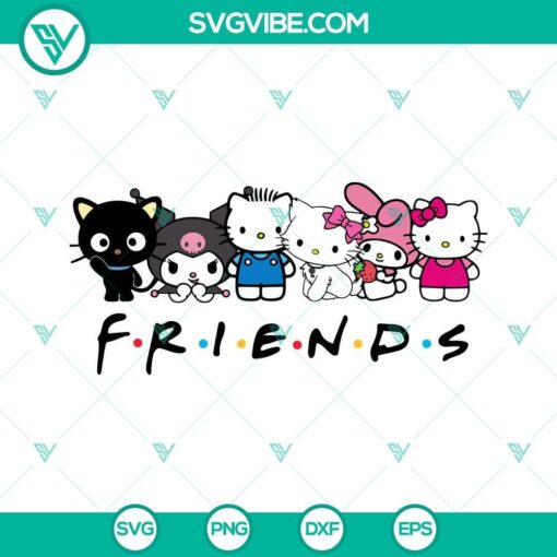 hello kitty friends svg keroppi svg my melody svg kuromi svg sanrio cartoon svg png dxf eps cricut 8 mockup