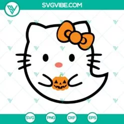 Cartoons, Halloween, SVG Files, Hello Kitty Ghost Halloween SVG Images, Hello 2