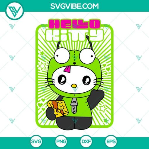 hello kitty gir invader zim svg hello kitty svg png dxf eps 10 mockup