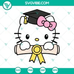 hello kitty graduation svg bundle senior class svg kitty cat school svg png dxf eps 9 mockup