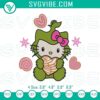 Hello Kitty Grinch embroidery file, Christmas crossover cartoon design with festive and whimsical details.