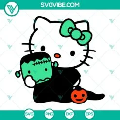 Halloween, SVG Files, Hello Kitty Halloween SVG Image PNG DXF EPS Cricut   2