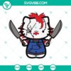 Hello Kitty Horror Movies character Freddy SVG image with spooky design, perfect for Halloween crafts.