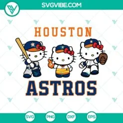 Baseball, Sports, SVG Files, Hello Kitty Houston Astros Baseball SVG Download 2