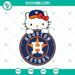 Hello Kitty Houston Astros SVG File PNG DXF EPS Vector Clipart