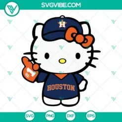 Sports, SVG Files, Hello Kitty Houston Astros SVG Images PNG EPS DXF Cricut 2