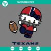 Hello Kitty Houston Texans logo in SVG, PNG, EPS, and DXF file formats for download. Cute design for Texans football fans.