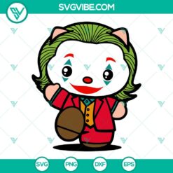 Movies, SVG Files, Hello Kitty Joker SVG Download, Kitty Joker Dc Movies SVG 5