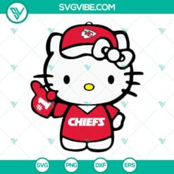 Cartoons, Football, Sports, SVG Files, Hello Kitty Kansas City Chiefs SVG Files 2