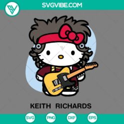 Cartoons, Musics, SVG Files, Hello Kitty Keith Richards SVG File, Keith 14