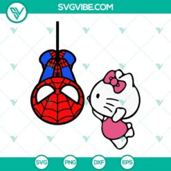 Movies, SVG Files, Hello Kitty Kissing Spiderman SVG Download, Hello Kitty SVG 5