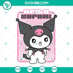 Cartoons, SVG Files, Hello Kitty Kuromi SVG Files, Hello Kitty SVG Download PNG 2