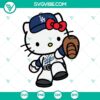 Hello Kitty LA Dodgers SVG files with Los Angeles Dodgers themed images, featuring a cute Kitty design.