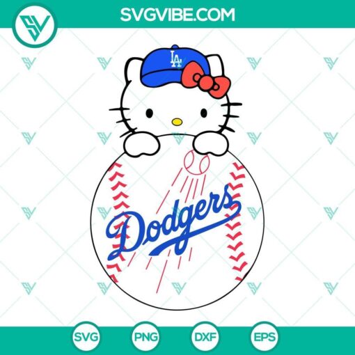 hello kitty la dogers svg hello kitty los angeles dodgers svg hello kitty baseball svg 7 mockup