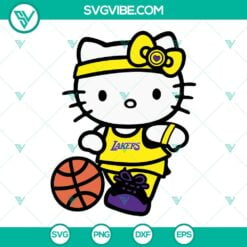 Basketball, Cartoons, Sports, SVG Files, Hello Kitty LA Lakers SVG Images, Kobe 23