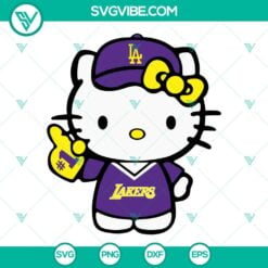 Basketball, Cartoons, Sports, SVG Files, Hello Kitty Lakers SVG Images, Kitty 22