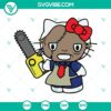 Hello Kitty Leatherface and Horror Halloween SVG designs, perfect for spooky Halloween projects. Download now for unique Halloween crafts.