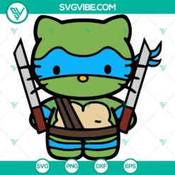 Movies, SVG Files, Hello Kitty Leonardo Ninja Turtles SVG File, Hello Kitty 9