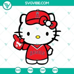 Baseball, Cartoons, Sports, SVG Files, Hello Kitty Los Angeles Angels Baseball 12