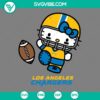 Cartoons, Sports, SVG Files, Hello Kitty Los Angeles Rams SVG File PNG EPS DXF 14