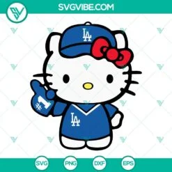 Baseball, Sports, SVG Files, Hello Kitty Los Angeles Dodgers SVG Files, LA 2