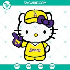 Basketball, Cartoons, Sports, SVG Files, Hello Kitty Los Angeles Lakers 21