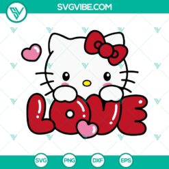 Valentine's Day, SVG Files, Hello Kitty Love SVG File, Cute Hello Kitty 19