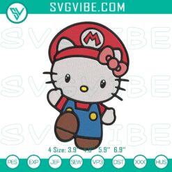 Embroidery Designs, Hello Kitty Mario Embroidery Designs, Super Mario Bros 2