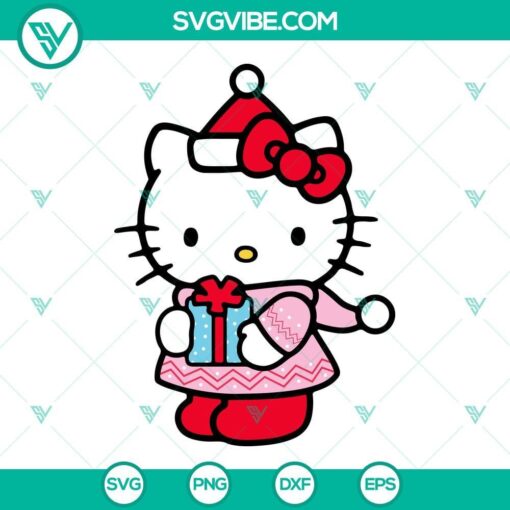 hello kitty merry christmas svg png dxf eps files 8 mockup