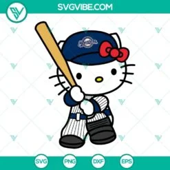 Baseball, Sports, SVG Files, Hello Kitty Milwaukee Brewers SVG File, Kitty 2