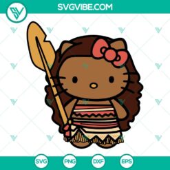 Disney, SVG Files, Hello Kitty Moana SVG Download, Kitty Disney Princess SVG 2