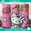 Hello Kitty Mummy Halloween-themed 20oz tumbler wrap PNG file for spooky season drinkware design.