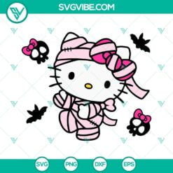 Cartoons, Halloween, SVG Files, Hello Kitty Mummy SVG Files, Halloween Kawaii 2