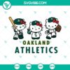 Hello Kitty Oakland Athletics baseball theme SVG images in PNG, DXF, and EPS formats perfect for crafting projects.