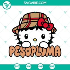 Musics, SVG Files, Hello Kitty Peso Pluma SVG Files, Funny Peso Pluma Kitty Cat 20